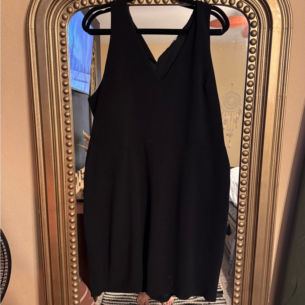 A New Day Classic Black V-Neck Dress